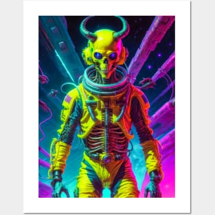 Vaporwave Skull Design Posters and Art